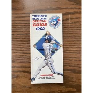 1992 Toronto Blue Jays‎ Official Guide Roberto Alomar MLB Baseball Book Vintage